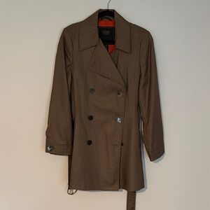 Vintage Coach Double-Breasted Belted Trench Coat L